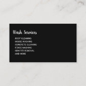 Carte De Visite Nettoyage de pression de puissance moderne Black G (Dos)