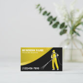 Carte De Visite Nettoyage de pression moderne Jaune (Debout devant)