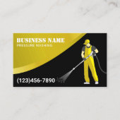 Carte De Visite Nettoyage de pression moderne Jaune (Devant)