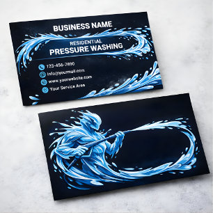 Carte De Visite Nettoyage de Résidences sous Pression Liquide Logo