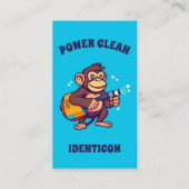 Carte De Visite Nettoyage de singe avec QR code (Devant)