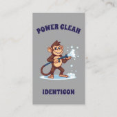 Carte De Visite Nettoyage de singe avec QR code (Devant)
