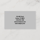 Carte De Visite Nettoyage de tapis de sol commercial de ménage (Dos)