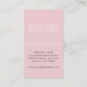 Carte De Visite Nettoyage de vide rose moderne Maison propre (Dos)