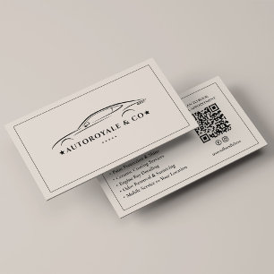 Carte De Visite Nettoyage de voiture de luxe Détail de l'automobil