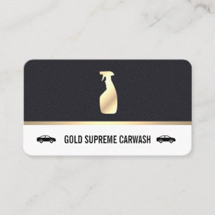 Carte De Visite Nettoyage de voiture en cuir Gold Premium
