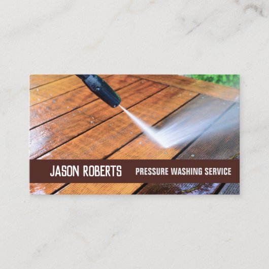 Carte De Visite Nettoyage des clôtures Machine à laver Lavage de p (Devant)