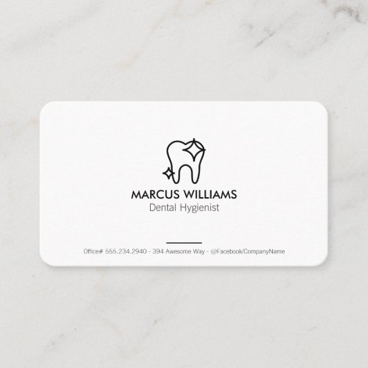 Carte De Visite Nettoyage des dents (Devant)