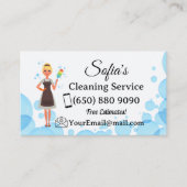 Carte De Visite Nettoyage des domestiques Service de nettoyage des (Devant)