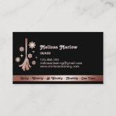 Carte De Visite Nettoyage des domestiques Services de nettoyage pr (Dos)