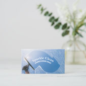 Carte De Visite Nettoyage des fenêtres de bordereau de ménage prof (Debout devant)