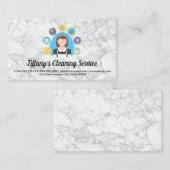 Carte De Visite Nettoyage des icônes du service domestique | Arriè (Devant / Derrière)