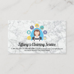 Carte De Visite Nettoyage des icônes du service domestique   Arriè