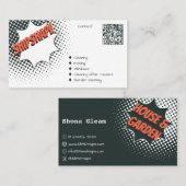 Carte De Visite Nettoyage des maisons et des jardins en forme de n (Devant / Derrière)