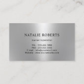 Carte De Visite Nettoyage des maisons Moderne Marine & Silver Maid (Dos)