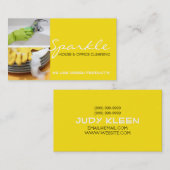 Carte De Visite Nettoyage des maisons Yellow Clean House Entrepris (Devant / Derrière)