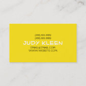 Carte De Visite Nettoyage des maisons Yellow Clean House Entrepris (Dos)