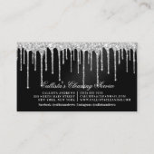 Carte De Visite Nettoyage des Parties scintillant en métal noir ar (Dos)