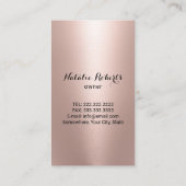 Carte De Visite Nettoyage des salles d'or rose  (Dos)