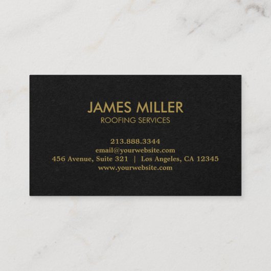 Carte De Visite Nettoyage des toits Réparation Construction Gutter (Dos)