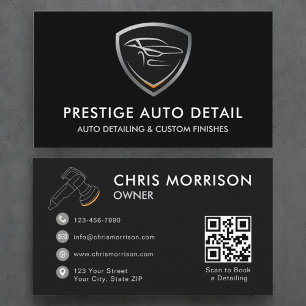 Carte De Visite Nettoyage détaillé du Spa automatique QR Code Prem