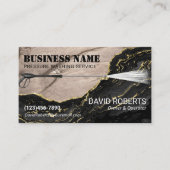 Carte De Visite Nettoyage du marbre d'agate d'or à pression (Devant)