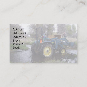 Carte De Visite Nettoyage du ruisseau Tractor