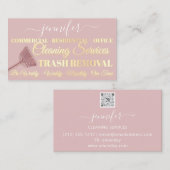 Carte De Visite Nettoyage du service de nettoyage Retrait des ordu (Devant / Derrière)