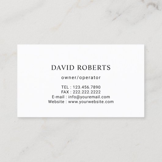 Carte De Visite Nettoyage du toit d'alimentation de nettoyage de l (Dos)