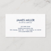 Carte De Visite Nettoyage du toit Réparation Construction Gutter (Dos)