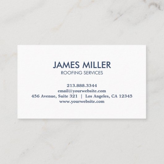 Carte De Visite Nettoyage du toit Réparation Construction Gutter (Dos)