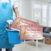 Carte De Visite Nettoyage Élégant Or Rose personnalisé