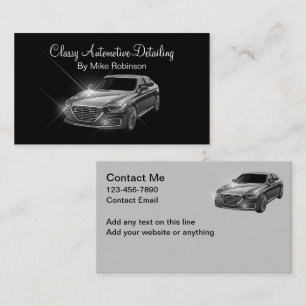 Carte De Visite Nettoyage et détails automobiles de classe
