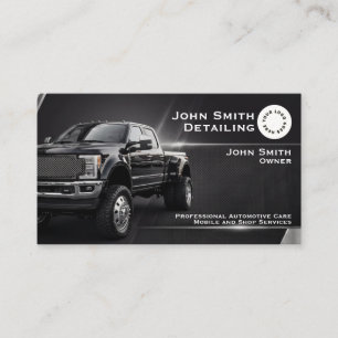 Carte De Visite Nettoyage et détourage de camion noir avec logo