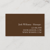 Carte De Visite Nettoyage et réparations de balais modernes de Chi (Dos)