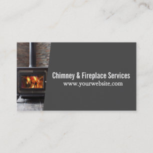 Carte De Visite Nettoyage et réparations de la cheminée de Chimn