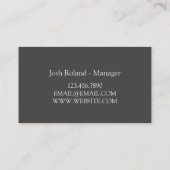 Carte De Visite Nettoyage et réparations de la cheminée de Chimney (Dos)