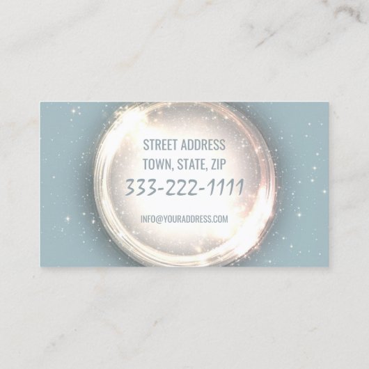 Carte De Visite Nettoyage Expert Service Parties scintillant Cercl (Dos)