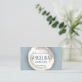 Carte De Visite Nettoyage Expert Service Parties scintillant Cercl (Debout devant)