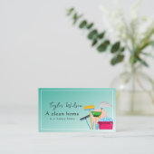 Carte De Visite Nettoyage Fiable (Debout devant)