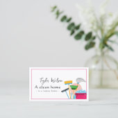 Carte De Visite Nettoyage Fiable (Debout devant)