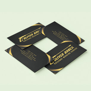 Carte De Visite Nettoyage Haute Pression Professionnel Noir & Or