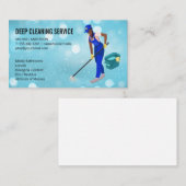 Carte De Visite Nettoyage Lady Mopping | Icônes des services de ne (Devant / Derrière)