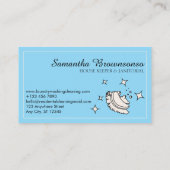 Carte De Visite Nettoyage ménager bleu laveur (Dos)