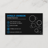 Carte De Visite Nettoyage moderne de la maison de lavage Black Blu (Dos)
