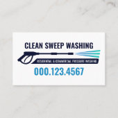 Carte De Visite Nettoyage moderne de lave-linge bleu (Devant)