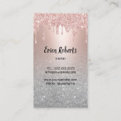 Carte De Visite Nettoyage moderne et service domestique Rose Gold  (Dos)