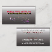 Carte De Visite Nettoyage, nettoyage et détails de l'argent mobile (Devant / Derrière)