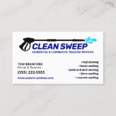 Carte De Visite Nettoyage Patriotique de lavage de pression (Devant)