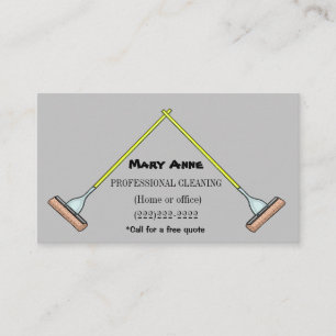 Carte De Visite Nettoyage professionnel Cool Mops Design